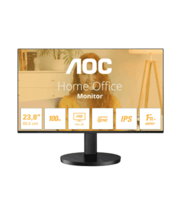 AOC 23.8″ 3-Side Frameless Monitor (24B3HA2), IPS, 1920 x 1080, 1ms, VGA, HDMI, 100Hz, VESA