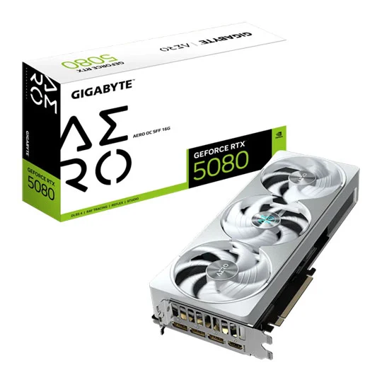 Gigabyte NVIDIA GeForce RTX 5080 AERO OC SFF Blackwell Graphics Card