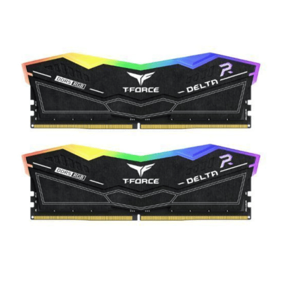 Team T-Force Delta RGB 48GB (2x24GB), DDR5, 8000MHz, CL38, ECC, EXPO & XMP 3.0, PMIC, Blac