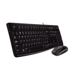 Logitech MK120 Wired Keyboard and Mouse Kit, USB, Low Profile