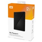 WD 2TB My Passport External HDD, 2.5″, USB 3.2 Gen1, Hardware Encryption, Backup Software, Black - Image 2