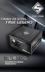 Asrock 850W Steel Legend SL-850G PSU, Fully Modular, 80+ Gold, ATX 3.1, PCIe 5.1