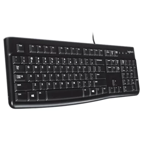Logitech K120 Wired Keyboard, USB, Low Profile, Quiet Keys, OEM