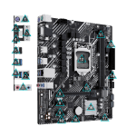 Asus PRIME H510M-E R2.0, Intel H510, Micro ATX, DDR4, VGA, HDMI, DP, 1x M.2