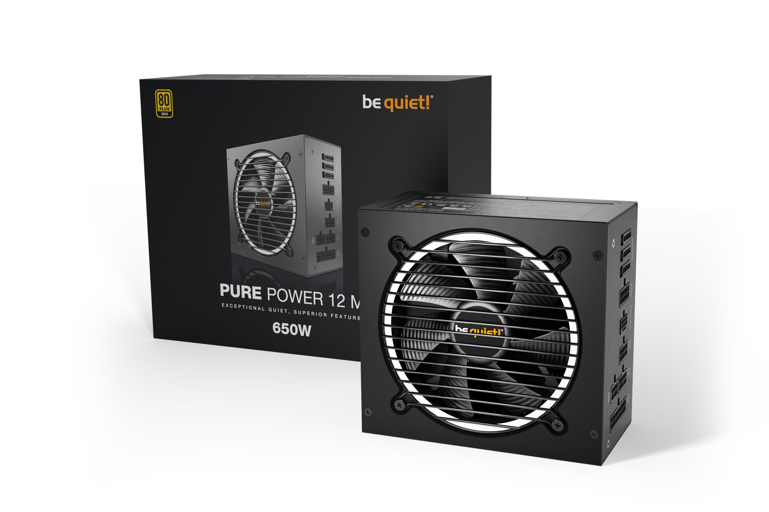 02_Pure_Power_12_M_650W Be Quiet! 650W Pure Power 12 PSU Fully Wired Rifle Bearing Fan 80+ Gold ATX 3.1 - Image 1