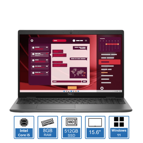 Dell Latitude 3550 – Intel Core i5-1335U, 8GB RAM, 512GB SSD, 15.6″ Display, Windows 11 Pro, 3-Year Warranty