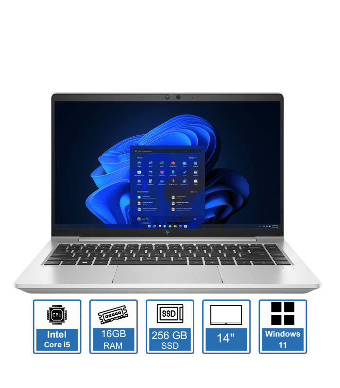 HP-3 HP EliteBook 640 G9 – Core i5-1235U, 8GB RAM, 256GB SSD, 14″ Full HD Display, Windows 11 Pro 64-bit, 1-Year Warranty - Image 1