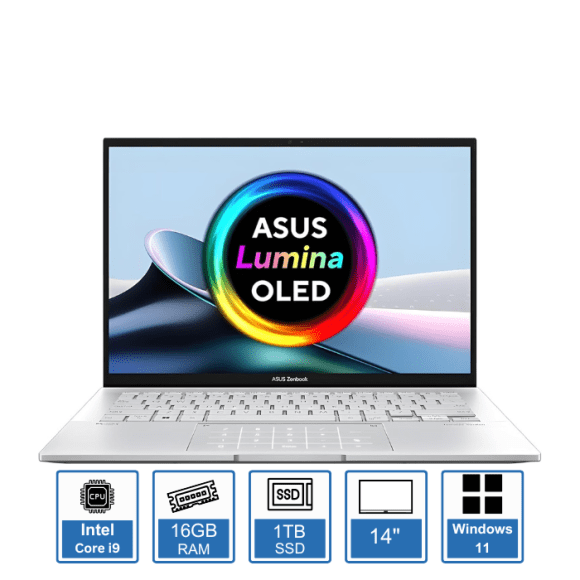 ASUS ZenBook 14 OLED UX3402VA – 14″ OLED Display, Intel Core i9-13900H, 16GB RAM, 1TB SSD
